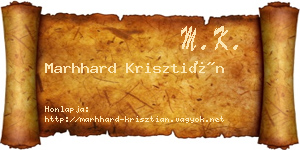 Marhhard Krisztián névjegykártya