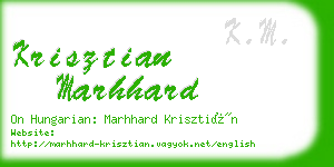 krisztian marhhard business card